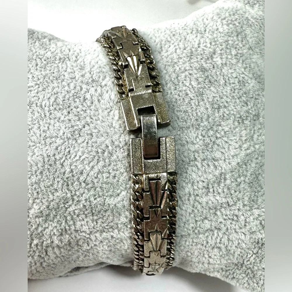 🤍Vintage Silver Tone Link Bracelet